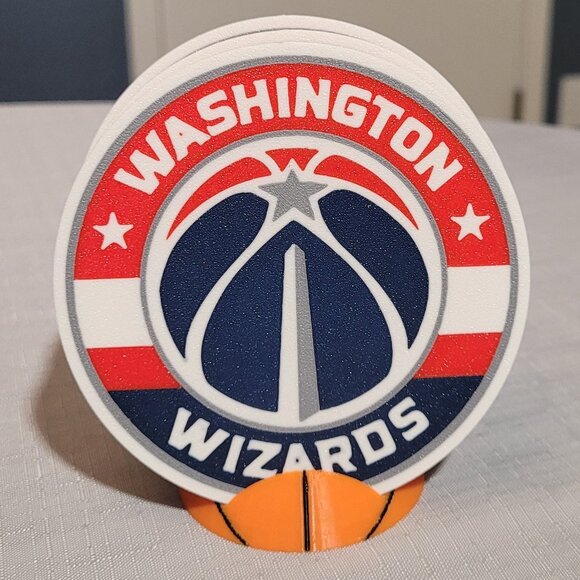 Washington Wizards Coaster Set - 3D Printed - (Set of 4) - Picture 1 of 4